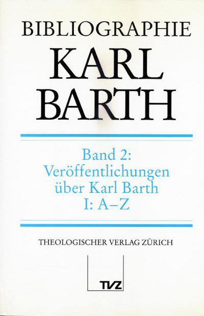 Cover Bibliographie Karl Barth, Band 2