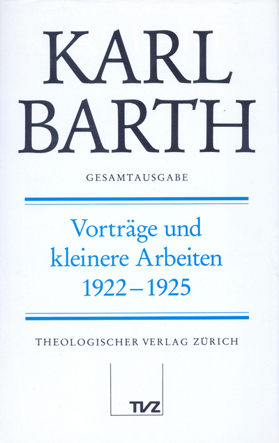 Cover zu Vorträge und kleinere Arbeiten 1922–1925