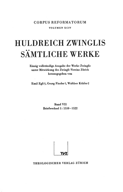 Cover zu Briefwechsel Band 1: 1510–1522