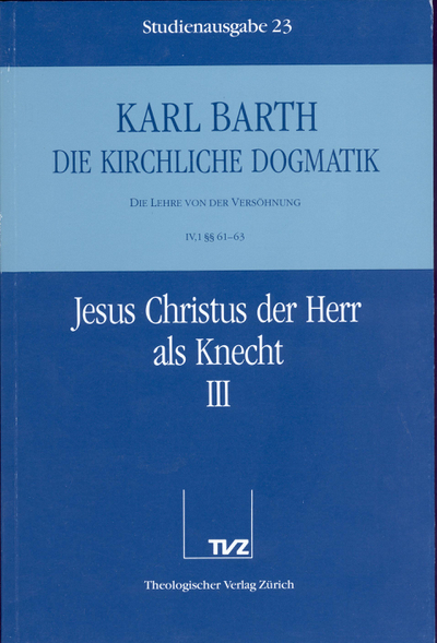 Cover 23: IV.1 § 61–63: Jesus Christus der Herr als Knecht