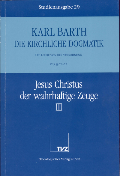 Cover 29: IV.3 § 72/73: Jesus Christus der wahrhaftige Zeuge