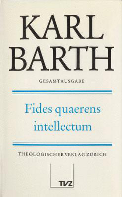 Cover Fides quaerens intellectum