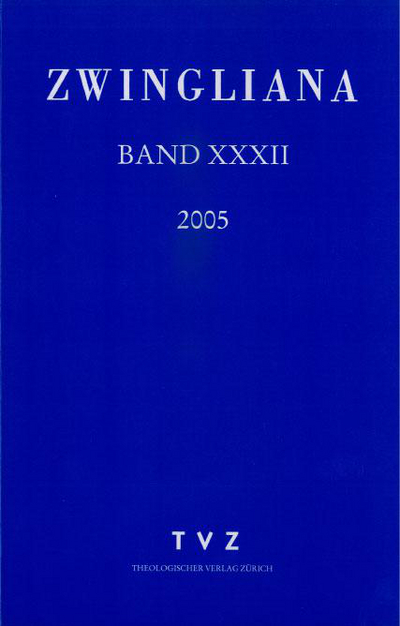 Cover zu Zwingliana Band 32: Jg. 2005