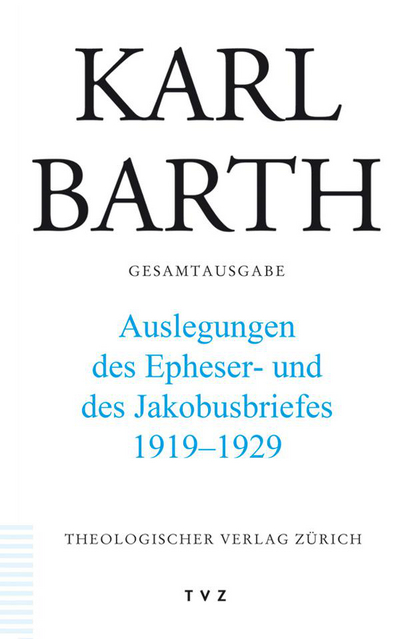 Cover Erklärungen des Epheser- und des Jakobusbriefes. 1919–1929