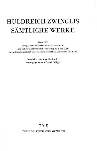 Cover Exegetische Schriften