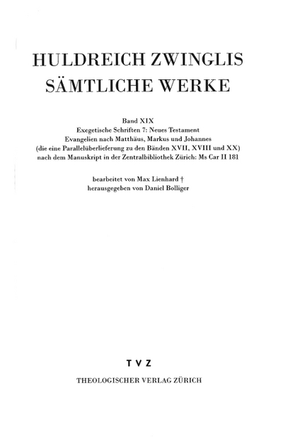 Cover zu Exegetische Schriften