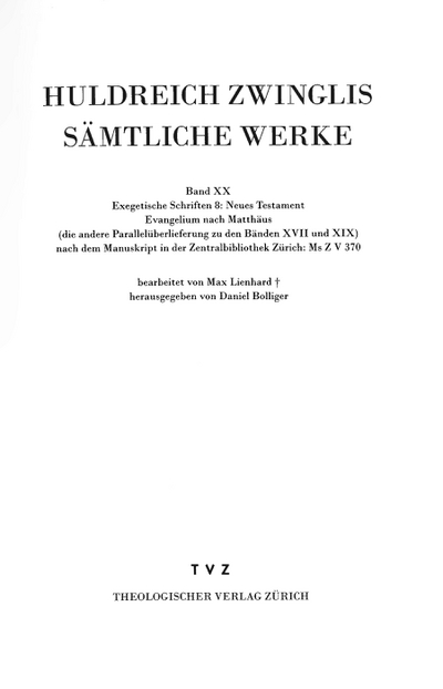 Cover Exegetische Schriften