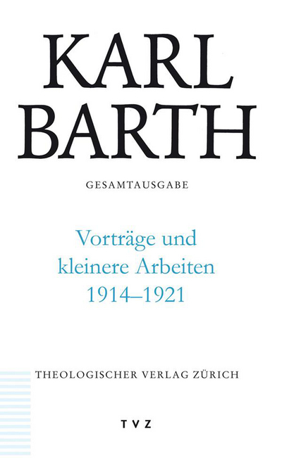 Cover zu Vorträge und kleinere Arbeiten 1914–1921