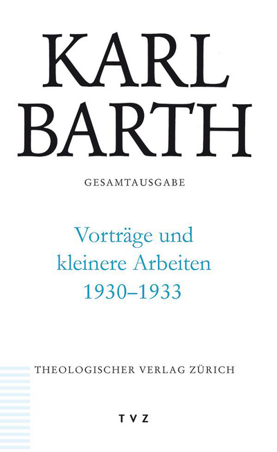 Cover zu Vorträge und kleinere Arbeiten 1930–1933