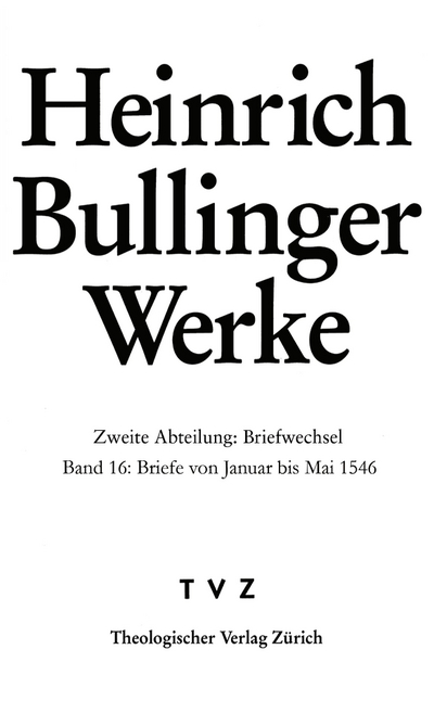 Cover Bullinger, Heinrich: Werke