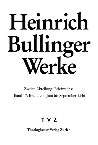 Cover von Bullinger, Heinrich: Werke