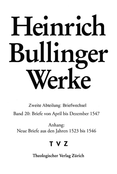 Cover zu Briefe von April bis Dezember 1547