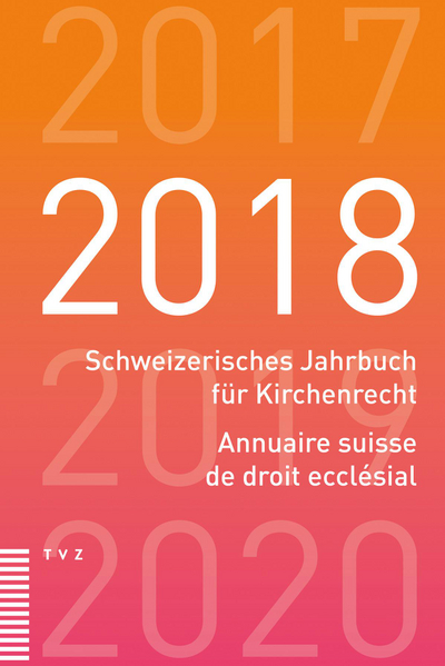 Cover Schweizerisches Jahrbuch für Kirchenrecht / Annuaire suisse de droit ecclésial 2018
