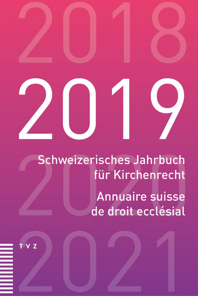 Cover zu Schweizerisches Jahrbuch für Kirchenrecht / Annuaire suisse de droit ecclésial 2019