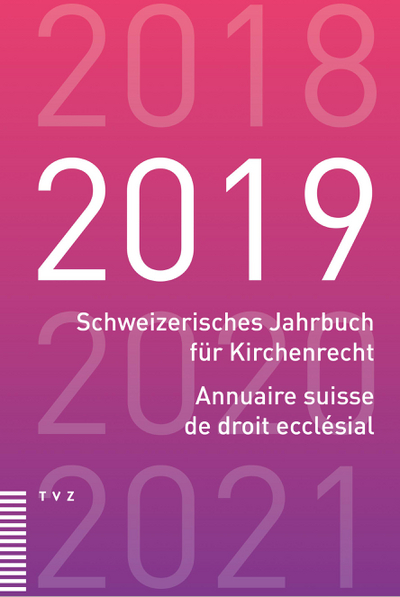 Cover Schweizerisches Jahrbuch für Kirchenrecht / Annuaire suisse de droit ecclésial 2019