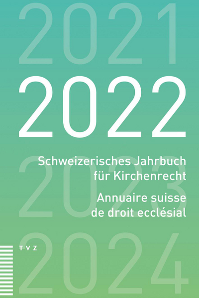 Cover zu Schweizerisches Jahrbuch für Kirchenrecht / Annuaire suisse de droit ecclésial 2022