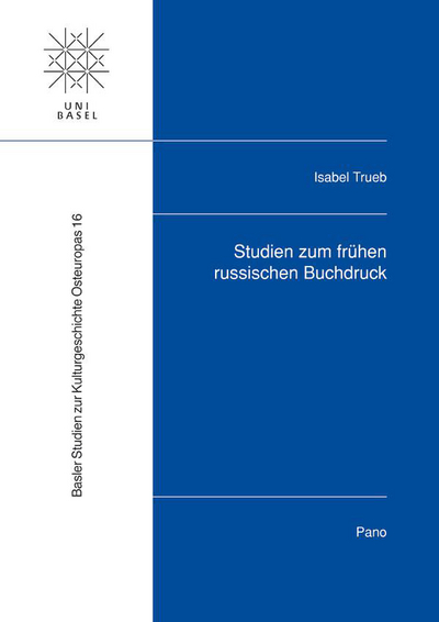 Cover Studien zum frühen russischen Buchdruck